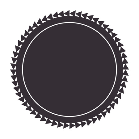 circle seal stamp frame vector illustration designのイラスト素材