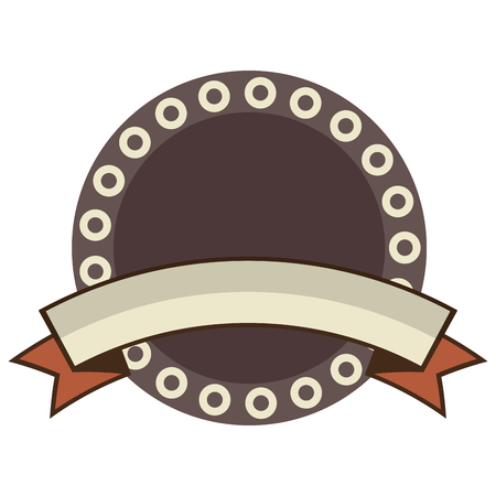 elegant frame with ribbon vector illustration designのイラスト素材