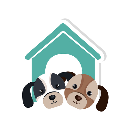 cute doggy pet icon vector illustration designのイラスト素材