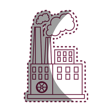 factory plant isolated icon vector illustration designのイラスト素材
