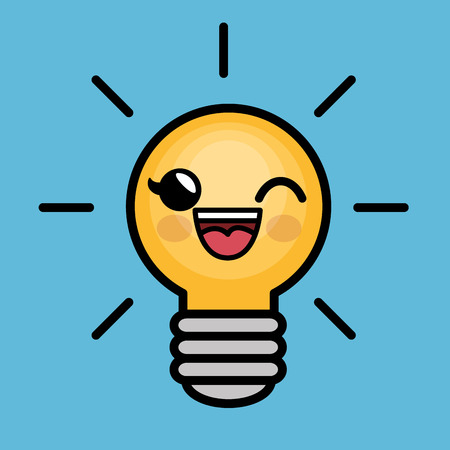 bulb light big idea character vector illustration designのイラスト素材