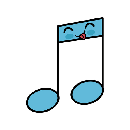 music note character isolated icon vector illustration designのイラスト素材