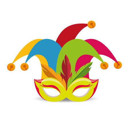 harlequin hat funny icon vector illustration designのイラスト素材