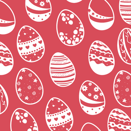 eggs painted easter celebration vector illustration designのイラスト素材
