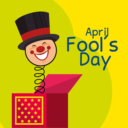 april fools day celebration card vector illustration designのイラスト素材