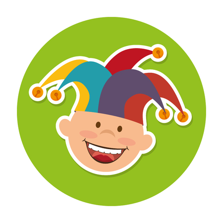 idiot mask crazy icon vector illustration designのイラスト素材