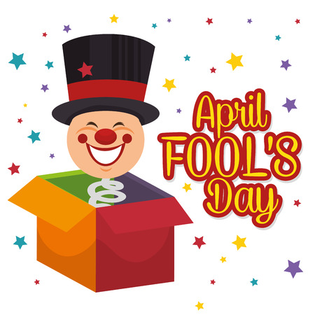 april fools day celebration card vector illustration designのイラスト素材