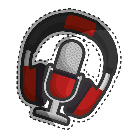 headphone music device icon vector illustration designのイラスト素材