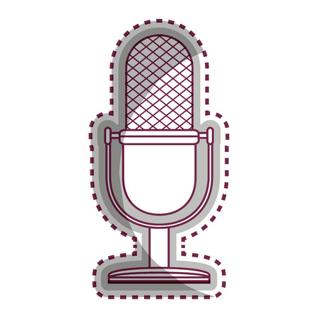 microphone retro audio device vector illustration designのイラスト素材