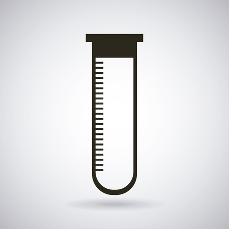 test tube icon over white background. vector illustrationのイラスト素材