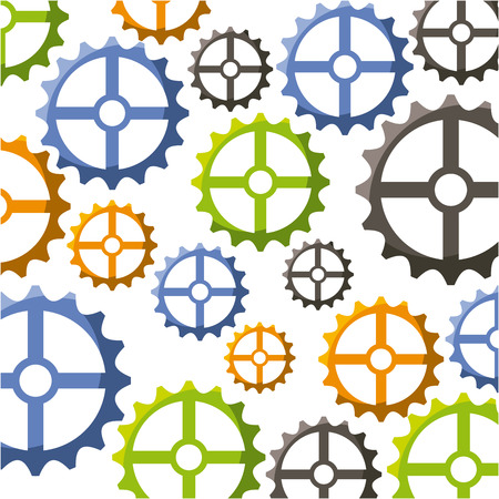 gears wheels background. colorful design. vector illustrationのイラスト素材