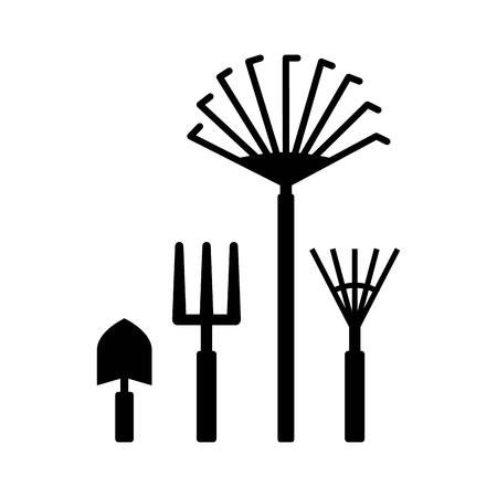 gardening equipment over white background. colorful design. vector illustrationのイラスト素材