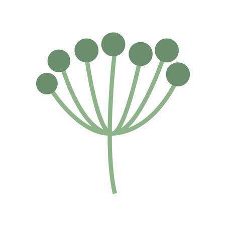 stem with leaves over white background. colorful design. vector illustrationのイラスト素材