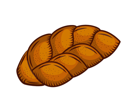 bread icon over white background. bakery product concept. vector illustrationのイラスト素材