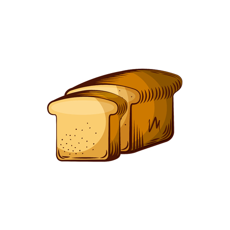 loaf icon over white background. bakery product concept. vector illustrationのイラスト素材