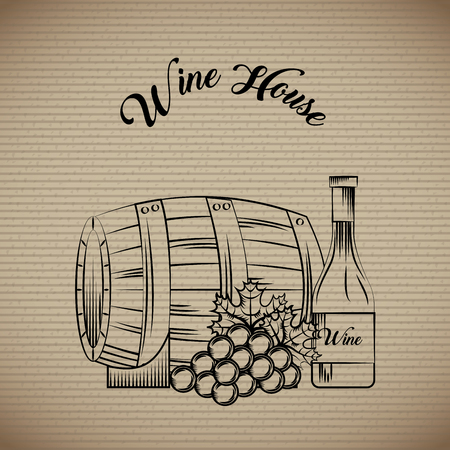 wine house related icons. vector illustration eps10のイラスト素材
