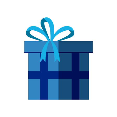 gift box icon over white background. colorful design. vector illustrationのイラスト素材