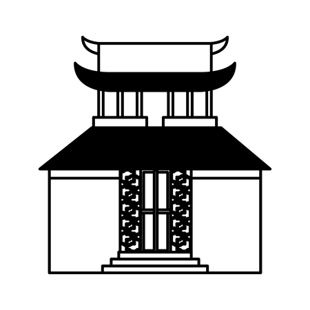 asian building castle icon vector illustration designのイラスト素材