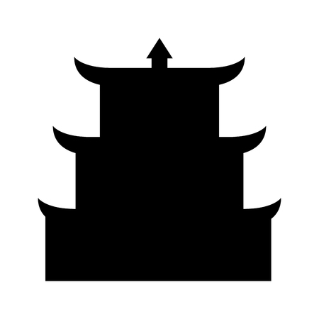 asian building castle icon vector illustration designのイラスト素材