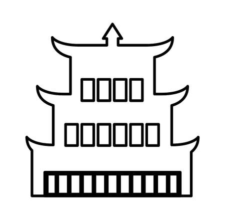 asian building castle icon vector illustration designのイラスト素材