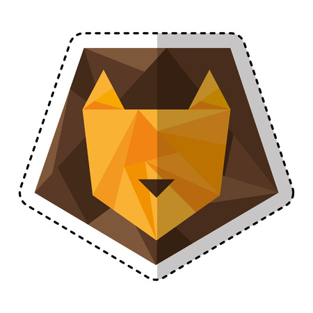 lion low poly style vector illustration designのイラスト素材