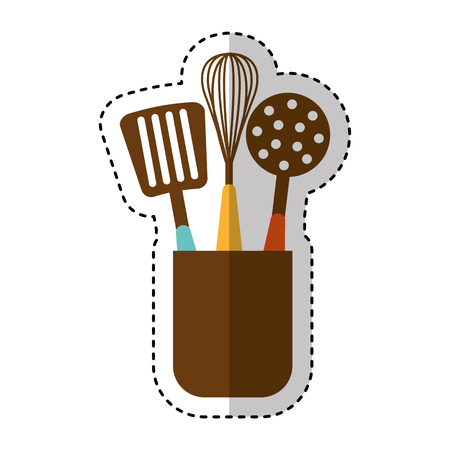 glass with kitchen cutlery isolated icon vector illustration designのイラスト素材