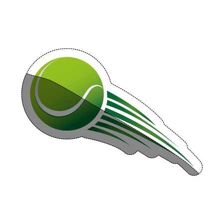 tennis ball icon over white background. vector illustrationのイラスト素材