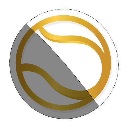 tennis ball icon over white background. vector illustrationのイラスト素材