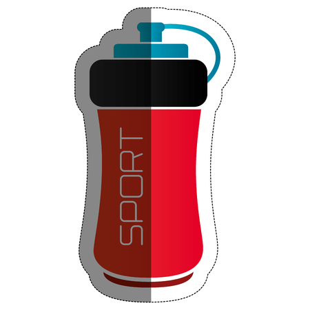 sport bottle icon over white background. vector illustrationのイラスト素材