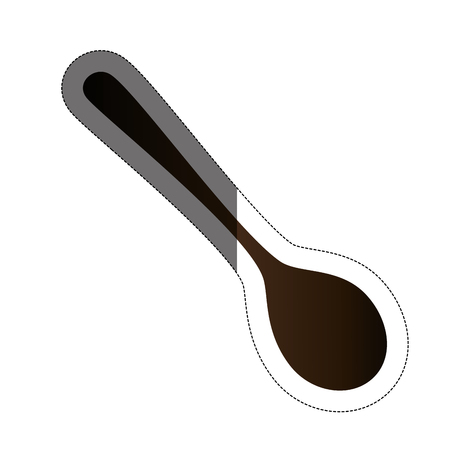 spoon icon over white background. vector illustrationのイラスト素材