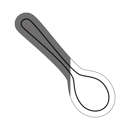 spoon icon over white background. vector illustrationのイラスト素材