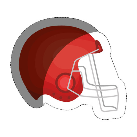 american football helmet icon over white background. vector illustrationのイラスト素材