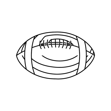 american football ball icon over white background. vector illustrationのイラスト素材