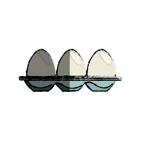 egg icon over white background. breakfast food concept. vector illustrationのイラスト素材