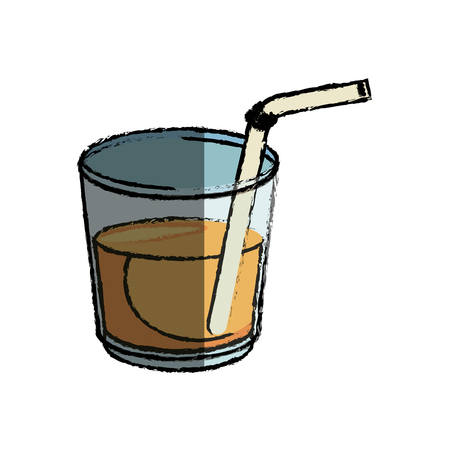 orange juice icon over white background. vector illustrationのイラスト素材