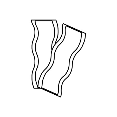 bacon stripes over white background. breakfast food concept. vector illustrationのイラスト素材