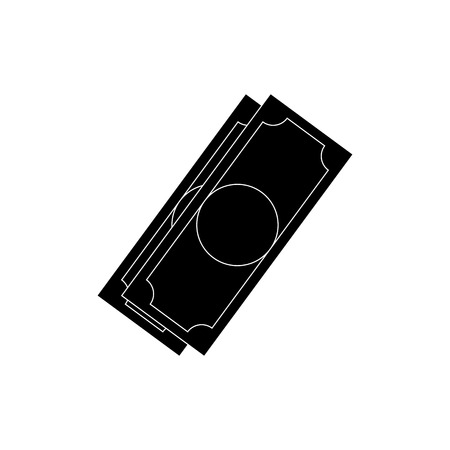 money bills icon over white background. vector illustrationのイラスト素材