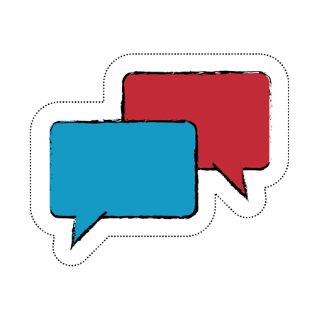 speech bubble icon over white background. vector illustrationのイラスト素材