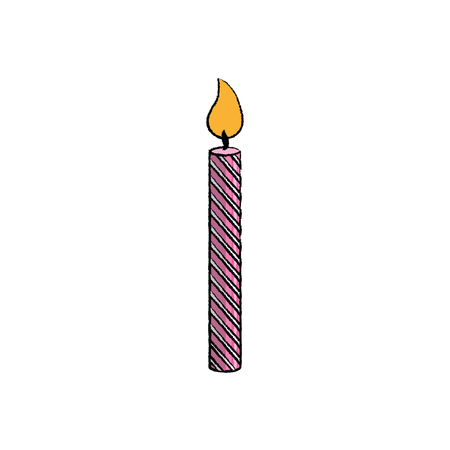 candle icon over white background. vector illustrationのイラスト素材