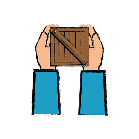 box packing delivery service vector illustration designのイラスト素材