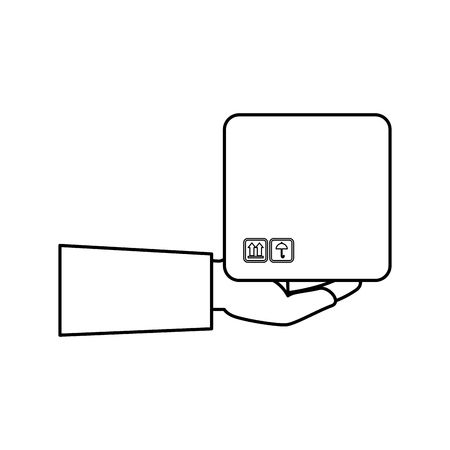 box packing delivery service vector illustration designのイラスト素材