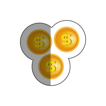 coins money isolated icon vector illustration designのイラスト素材