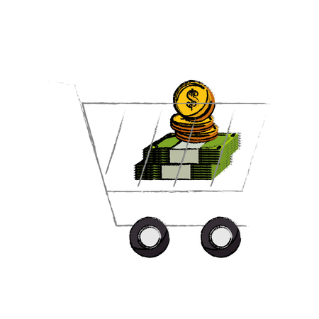 shopping cart isolated icon vector illustration designのイラスト素材