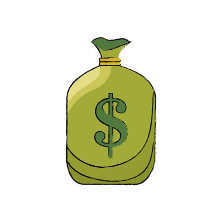 money bag isolated icon vector illustration designのイラスト素材