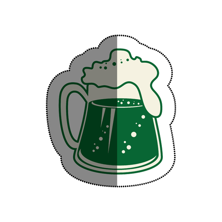 beer green celebrarion icon vector illustration designのイラスト素材
