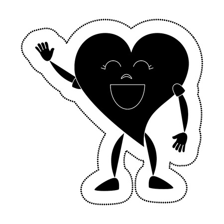 heart love character icon vector illustration designのイラスト素材
