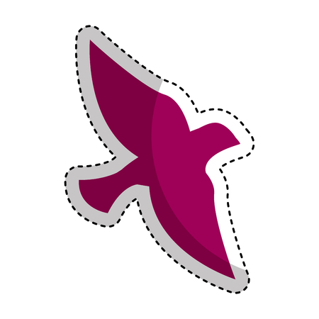 dove silhpuette isolated icon vector illustration designのイラスト素材