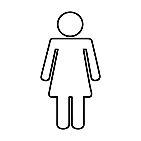 silhouette femenine emblem icon vector illustration designのイラスト素材