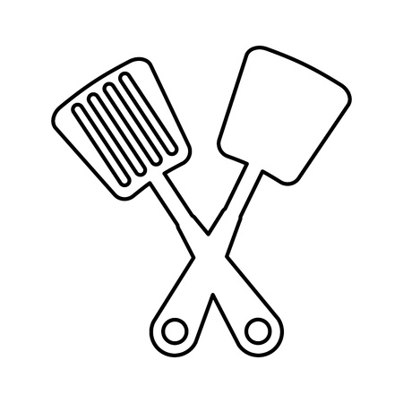 spatula kitchen cutlery isolated icon vector illustration designのイラスト素材
