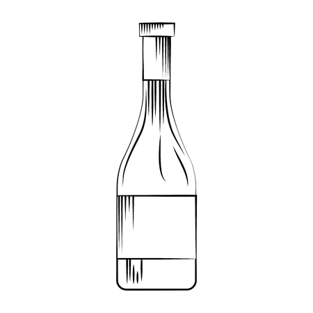 wine bottle isolated icon vector illustration designのイラスト素材